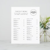 Menu Logo van restaurant met Catering minimalist (Staand voorkant)