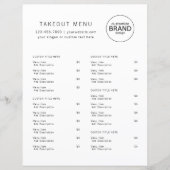 Menu Logo van restaurant met Catering minimalist (Voorkant)