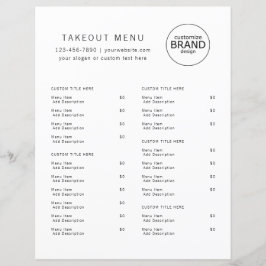 Menu Logo van restaurant met Catering minimalist