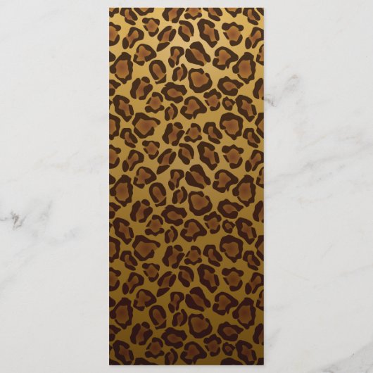 Menu Lopard Print Wedding - aanpasbare matching (Achterkant)