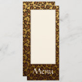 Menu Lopard Print Wedding - aanpasbare matching (Voorkant / Achterkant)