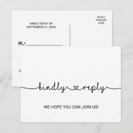 Menu Love Hearts Choice RSVP Briefkaart