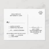 Menu Love Hearts Choice RSVP Briefkaart (Achterkant)