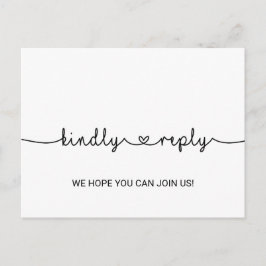 Menu Love Hearts Choice RSVP Briefkaart