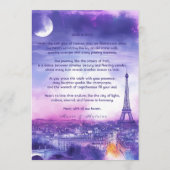 Menu + lovely text Amour Éternel  (Achterkant)