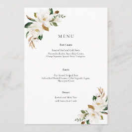 Menu Magnolia Floral Wedding