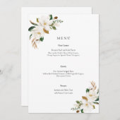 Menu Magnolia Floral Wedding (Voorkant / Achterkant)