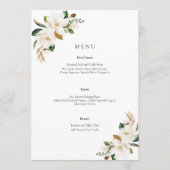 Menu Magnolia Floral Wedding (Voorkant)