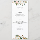 Menu Magnolia Floral Wedding (Voorkant)