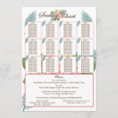 Menu Magnolia Lilies Bouquet Wedding Program (Achterkant)