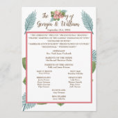 Menu Magnolia Lilies Bouquet Wedding Program (Voorkant)