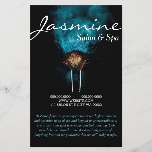 Menu Makeup Artist Salon Spa Flyer (Voorkant)