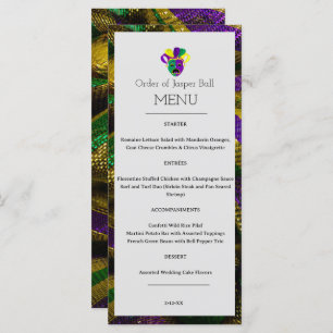 Menu Mardi Gras