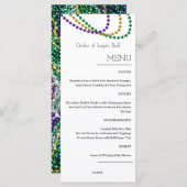 Menu Mardi Gras (Voorkant / Achterkant)