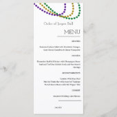 Menu Mardi Gras (Voorkant)