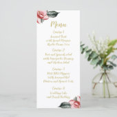 menu Marsala Floral Wedding (Staand voorkant)