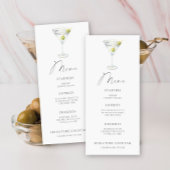 Menu Martini-Vrijgezellenfeest