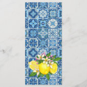 Menu Mediterrane Tegel en Lemons (Achterkant)