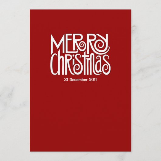 Menu Merry Kerstred Dinner (Achterkant)