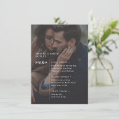 Menu met favoriete foto als achtergrond (Staand voorkant)