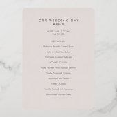 Menu met foto echte folie uitnodiging vooraanzicht (Achterkant)