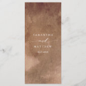 Menu met gastnaam, Earth Tones Waterverf Menu (Achterkant)