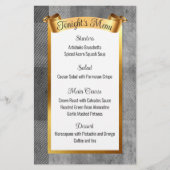 menu met kerstfeestdagen voor goudcatering (Voorkant)