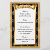 menu met kerstfeestdagen voor goudcatering (Voorkant)