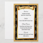 menu met kerstfeestdagen voor goudcatering (Voorkant / Achterkant)