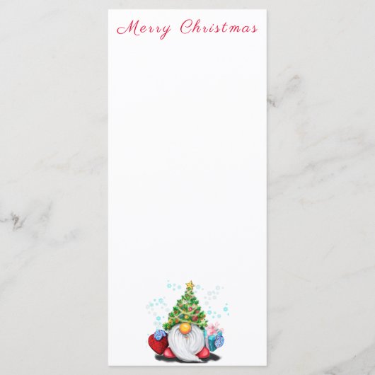 Menu met Kerstman Dwerg (Achterkant)