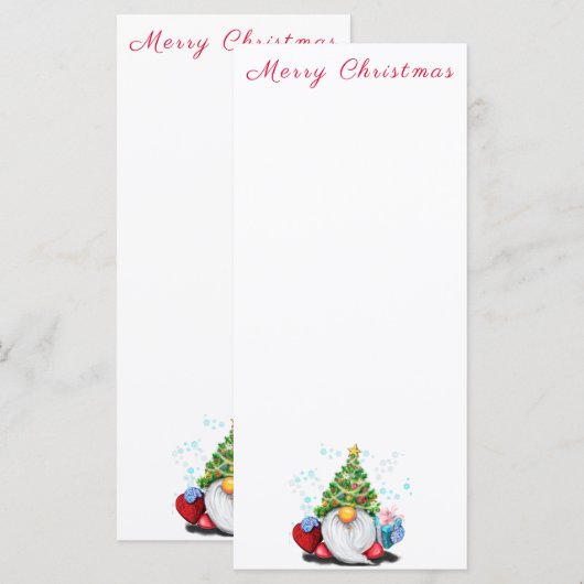 Menu met Kerstman Dwerg (Voorkant / Achterkant)