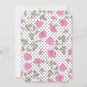 MENU met roze/zwarte WEDDING Kaart (Achterkant)