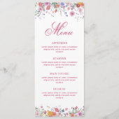Menu met verse wilde bloemen (Voorkant)