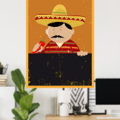 Menu Mexicaanse Chef Cook Poster (Thuiskantoor)