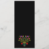Menu Mexicaanse finan Floral Black Wedding (Achterkant)
