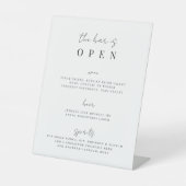 Menu Minimale kabelbalk Reclamebord Met Voetstuk (Voorkant)