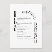 Menu Minimale tekstbridale Brunch (Voorkant)