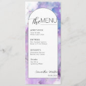 Menu Minimale Waterverf-scriptweduwen (Voorkant)