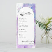 Menu Minimale Waterverf-scriptweduwen (Staand voorkant)