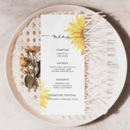 menu Minimaliseringsmenu waterverf elegant zonnebl