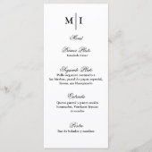 Menu minimalista para cualquier evento (Voorkant)