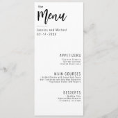 💍 Menu Minimalistisch Elegant (Voorkant)