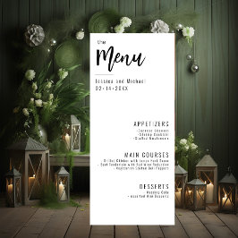 💍 Menu Minimalistisch Elegant