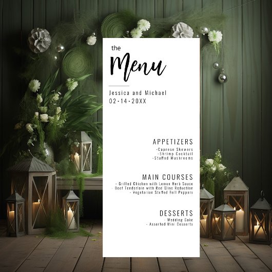 💍 Menu Minimalistisch Elegant