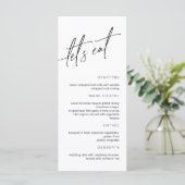 Menu Minimalistisch huwelijk (Staand voorkant)