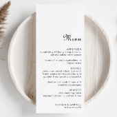 Menu Minimalistisch huwelijk