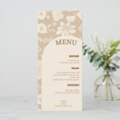 Menu Minimalistisch huwelijk (Staand voorkant)