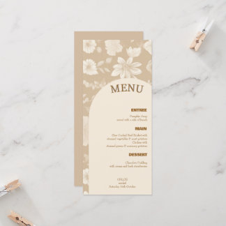 Menu Minimalistisch huwelijk
