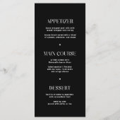 Menu Minimalistisch zwart huwelijk van Classy (Achterkant)