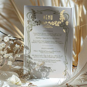  menu Minimalistische Art Nouveau Folie Uitnodiging